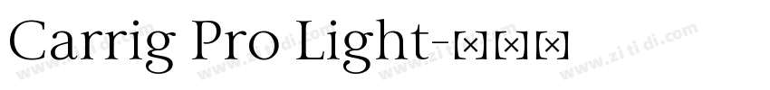 Carrig Pro Light字体转换